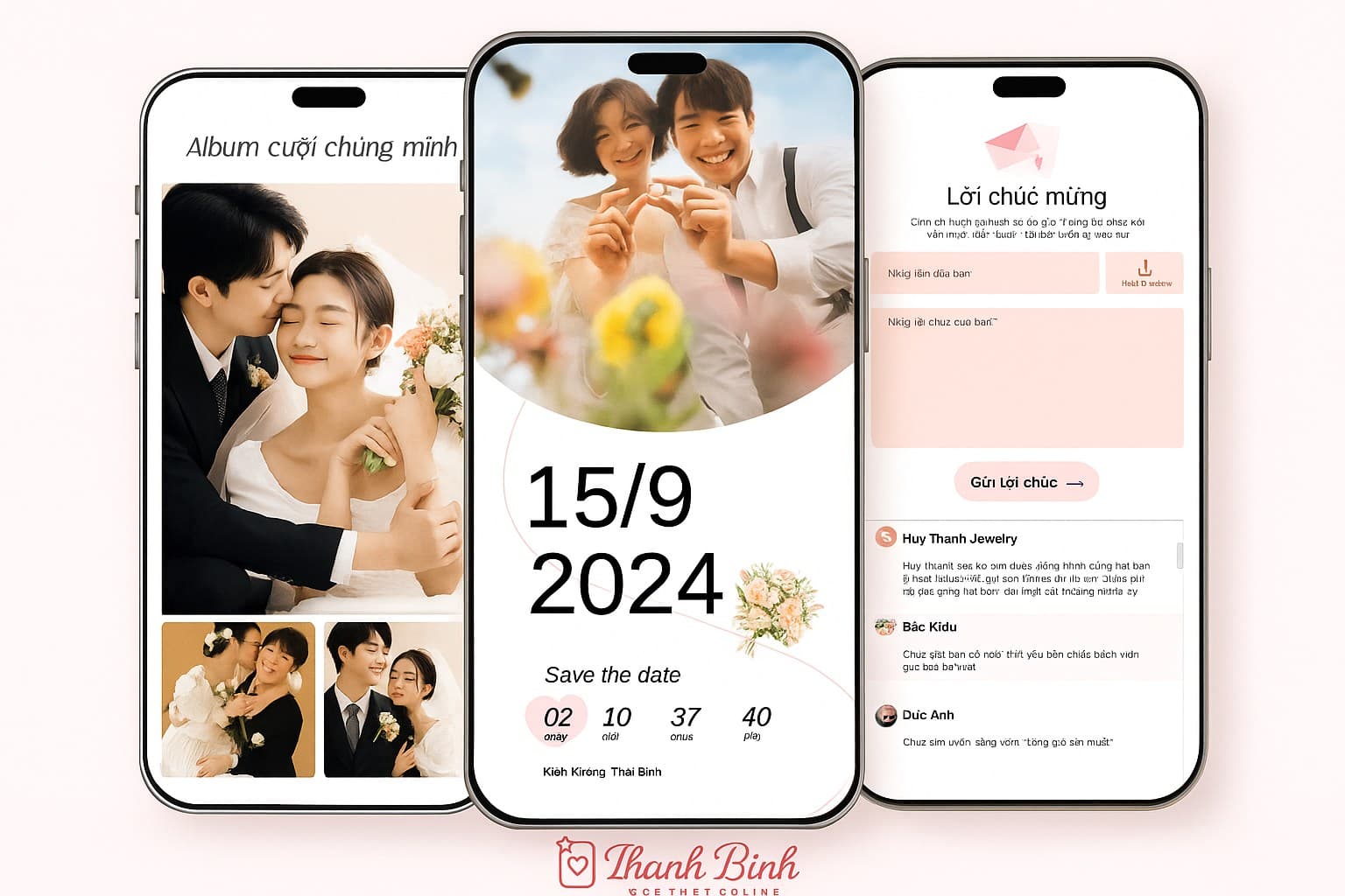 Wedding invitation mockup